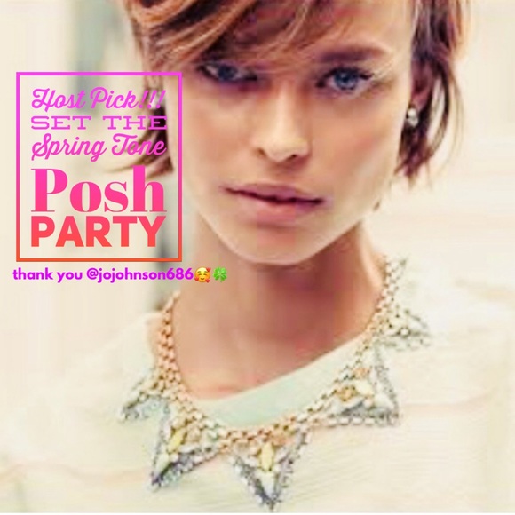 Stella & DotBejeweled Neon Green+Blue+Vintage Gold Palmia Statement N…